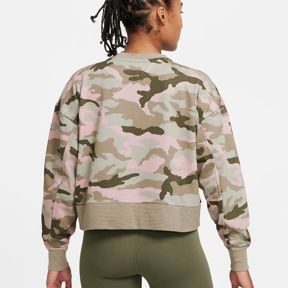 Nike Dri-Fit Get Fit Camo Training Crewneck Sweatshirt Top - Picture 4 of 4